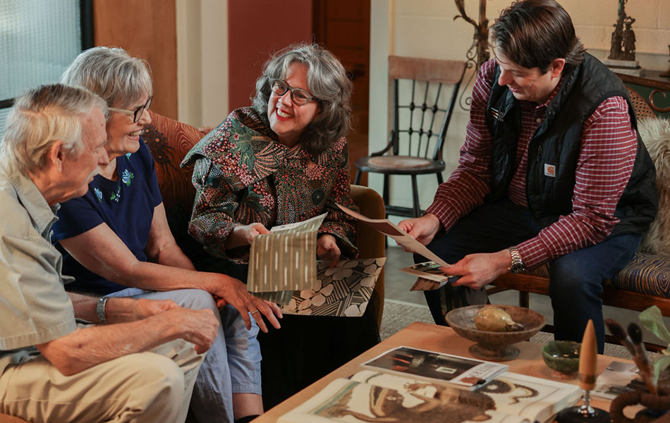 Amity Worrel and Royce Flournoy — certified aging-in-place specialists — meeting with Austin homeowners during an in-home consultation